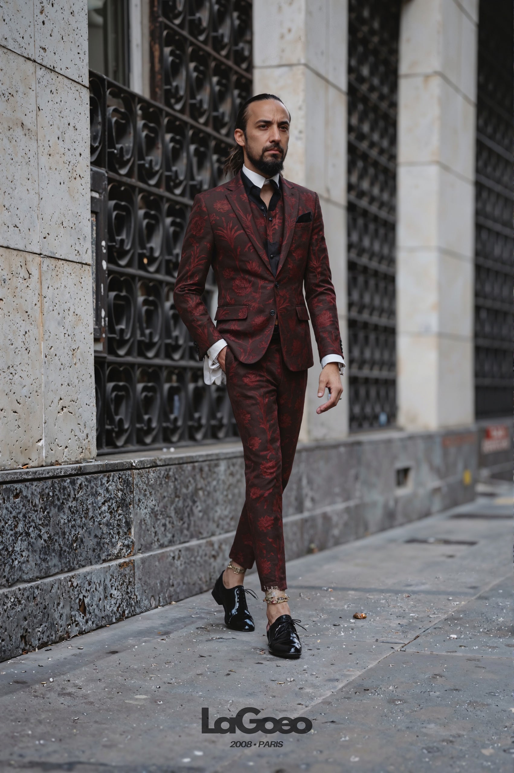 Wine_Red_Floral_Men's_Suit_Party_Wear_LAGOEO