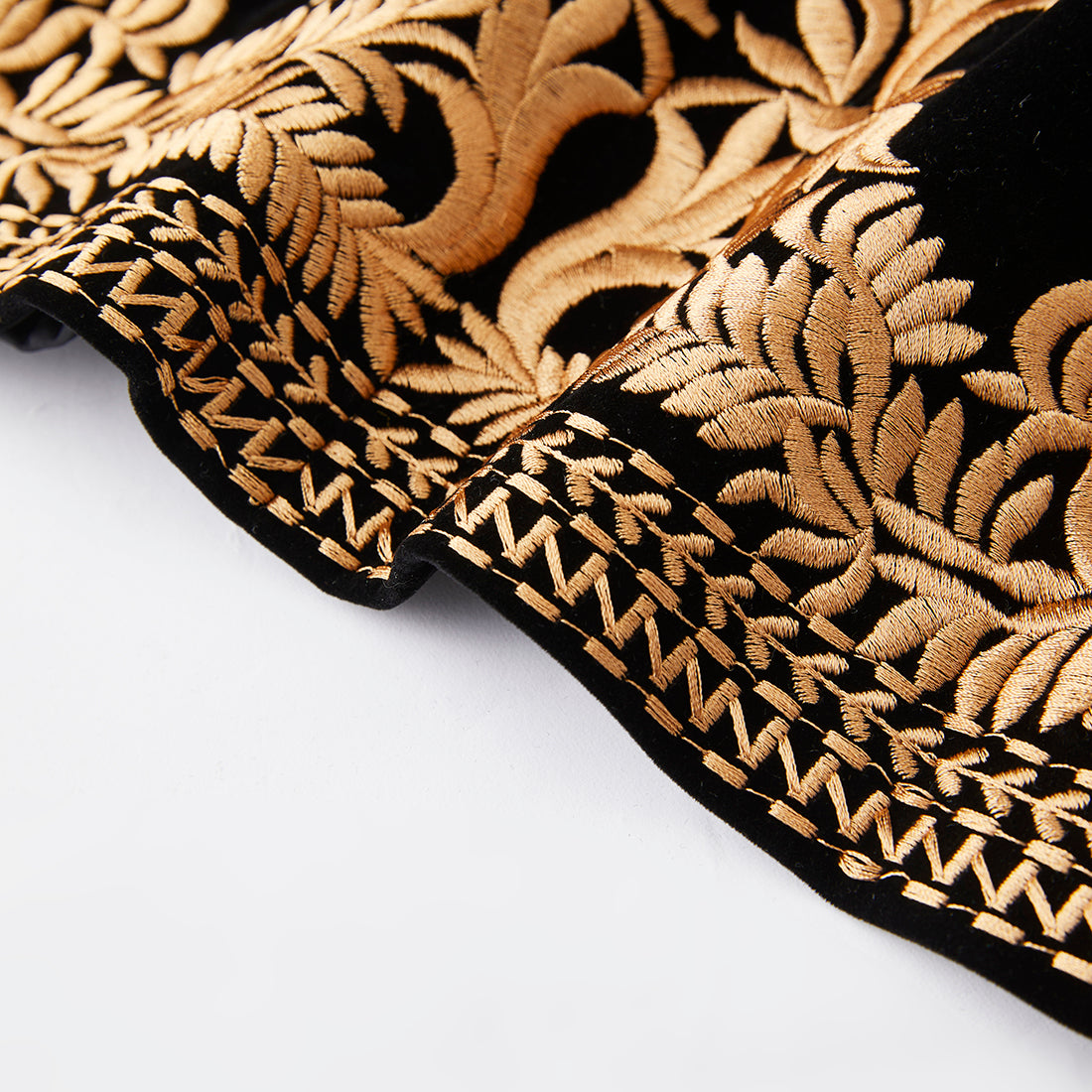 Lagoeo Golden Embroidery Peak Lapel Blazer S8348 – LaGoeo®