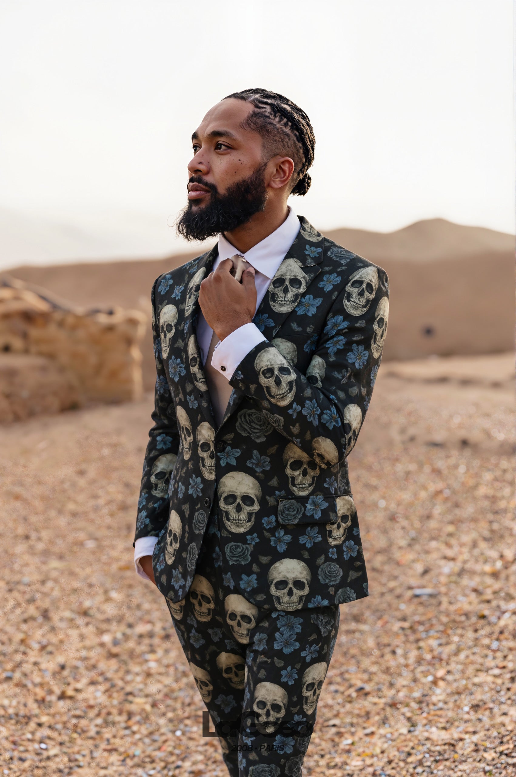 Skull_Floral_Men's_Suit_Party_Wear_LAGOEO