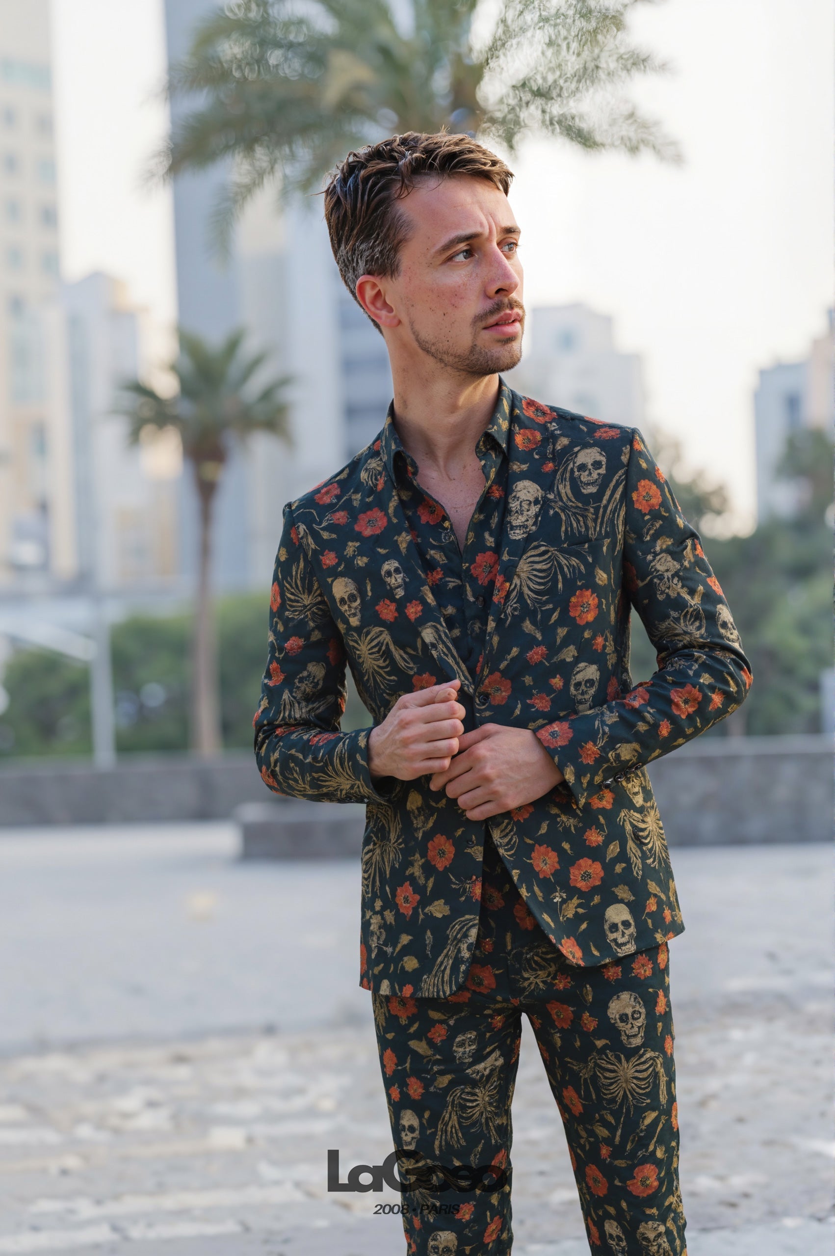 Green_Skull_Men's_Suit_Printed_Party_Occasion_LAGOEO